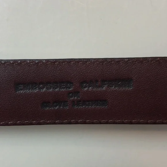 Brighton Men’s Croc Embossed Calfskin on Glove Leather Belt - Picture 6 of 13